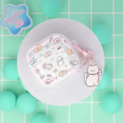 Airpodfodral med Bag Charm - Honey Kittens