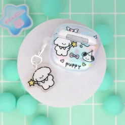 Airpodfodral med Bag Charm - Magic Wand Puppy
