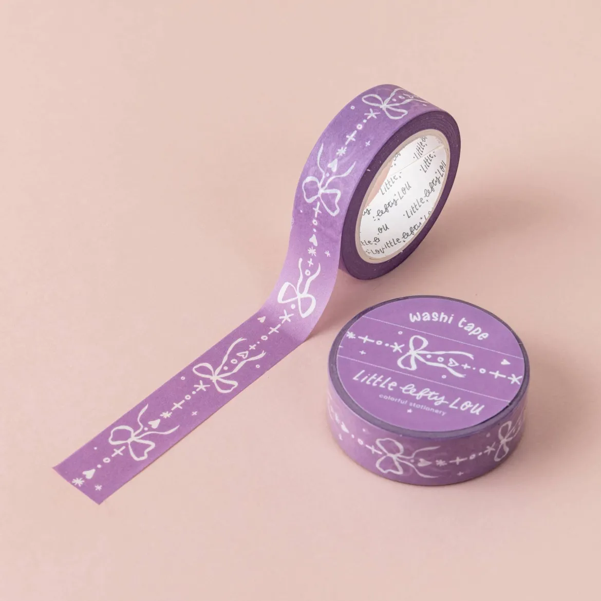 Bows Border Purple Washi Tape