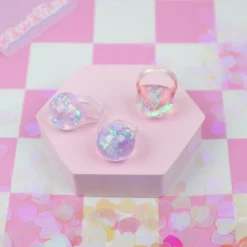 Chonky Ring - Iriserande Lila Glob