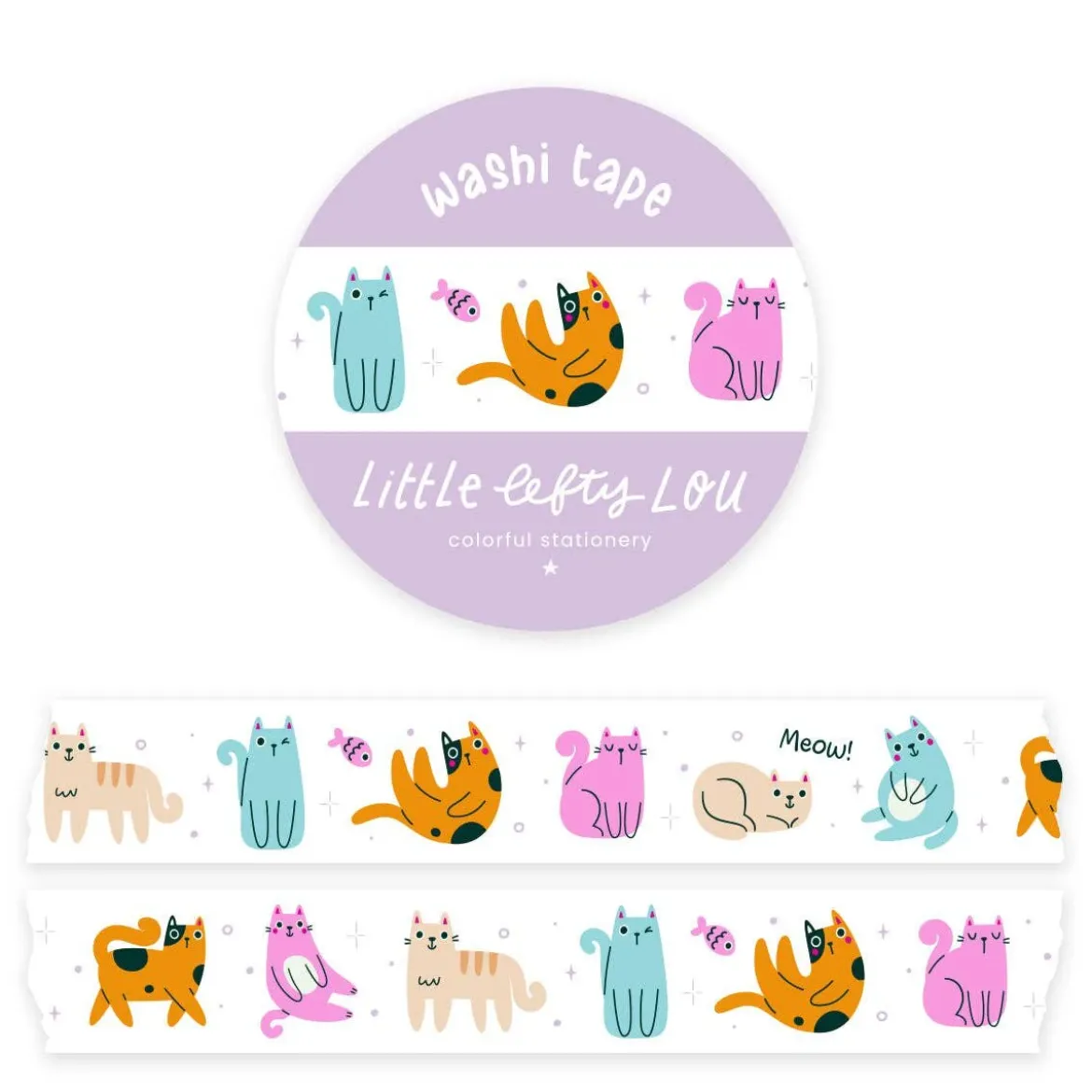 Colorful Cats Washi Tape