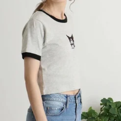 Crop Top - Kuromi Black/Melange