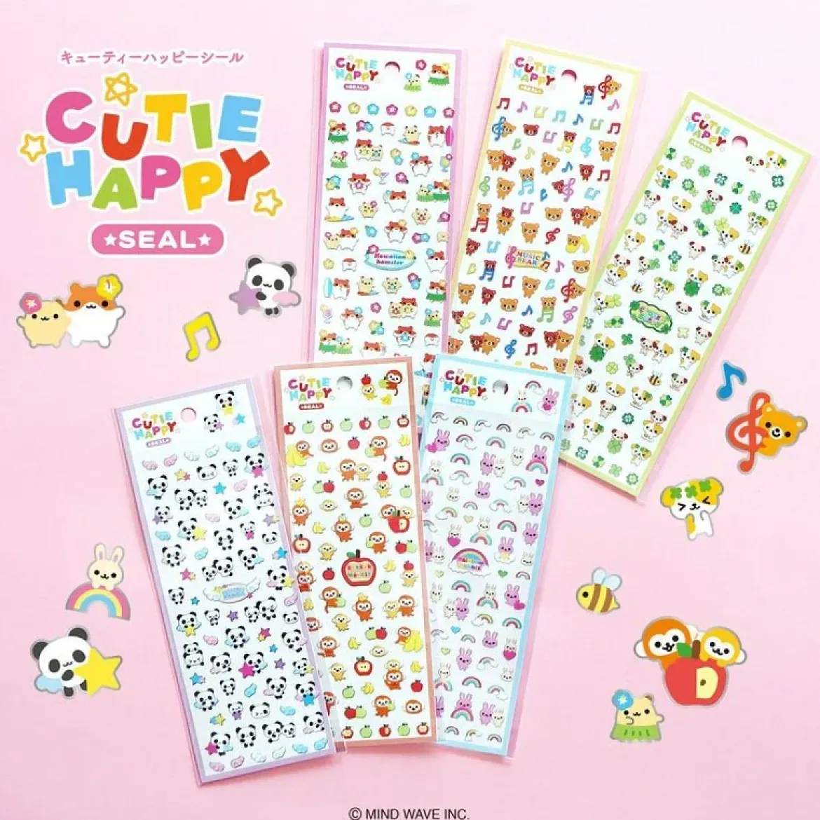 Cutie Happy Stickers - Run Run Monkey