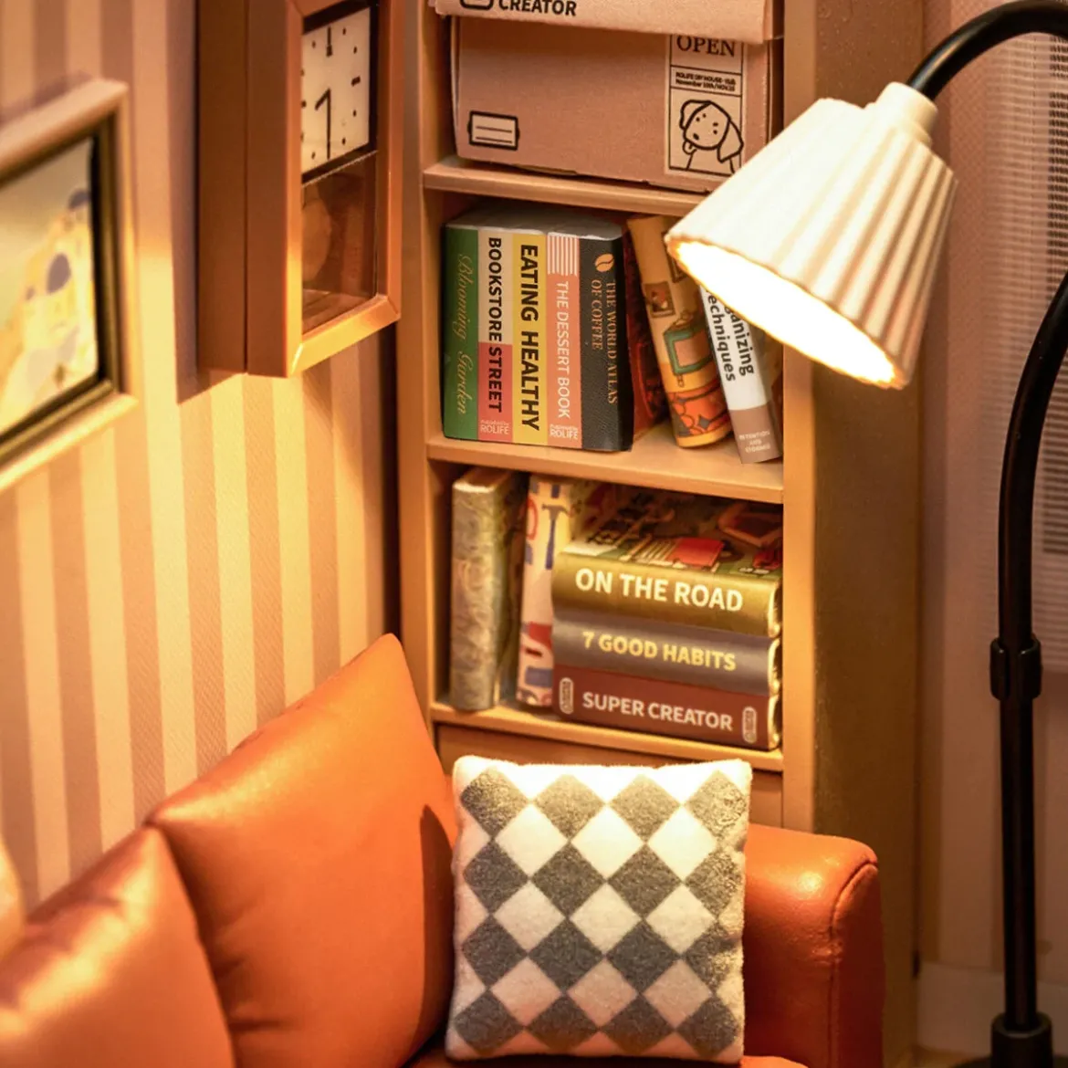 DIY Miniatyrmodell Cozy Living Lounge