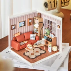 DIY Miniatyrmodell Cozy Living Lounge