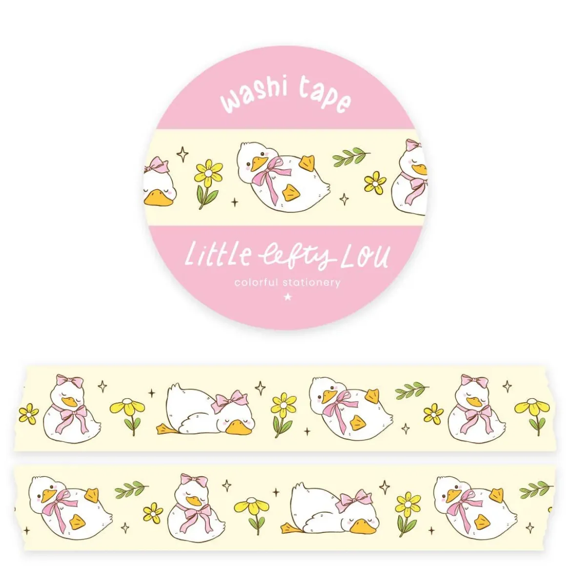 Duckies With Bows Washi Tape
