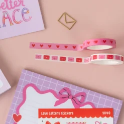 Envelopes And Hearts - 2 Slim Washi Tapes