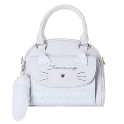 Handväska - Blå Boston Bag med Kattöron & Svans