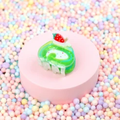 Hårklämma - Green Swiss Roll