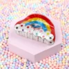 Hårklämma - Polka Dot Rainbow