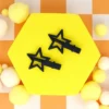 Hårklämmor 2-pack - Shooting Stars Charcoal