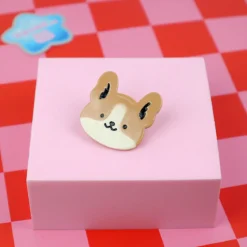 Hårspänne - Happy Corgi