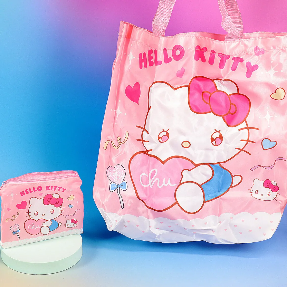 Ihopvikbar shoppingpåse - Hello Kitty chu~