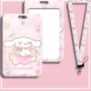 Korthållare med nyckelband rosa Cinnamoroll