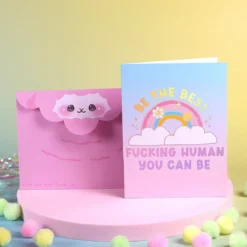 Kort med kuvert - Be the best fucking human