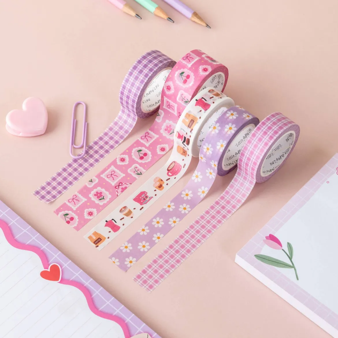 Lilac Daisies Washi Tape
