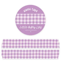 Lilac Gingham Washi Tape