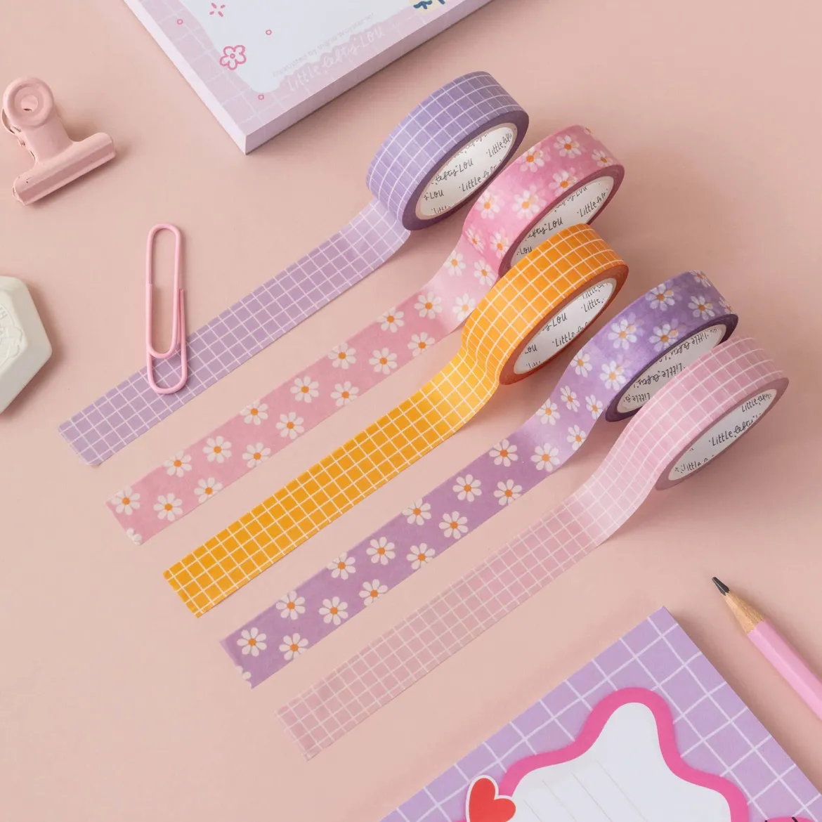 Lilac Grid Washi Tape