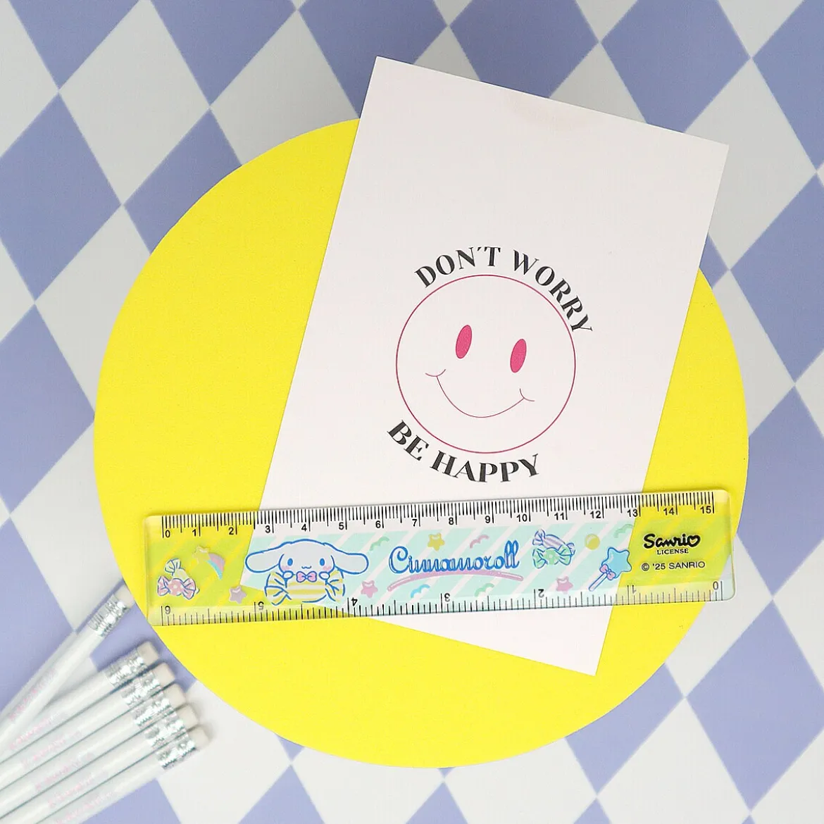 Linjal - Cinnamoroll Candy Striped 15cm