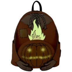 Loungefly Mini Backpack, Trick ´R Treat Flaming Pumpkin Head