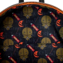 Loungefly Mini Backpack, Trick ´R Treat Flaming Pumpkin Head