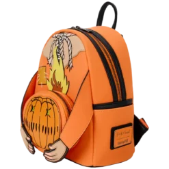 Loungefly Mini Backpack, Trick ´R Treat Flaming Pumpkin Head
