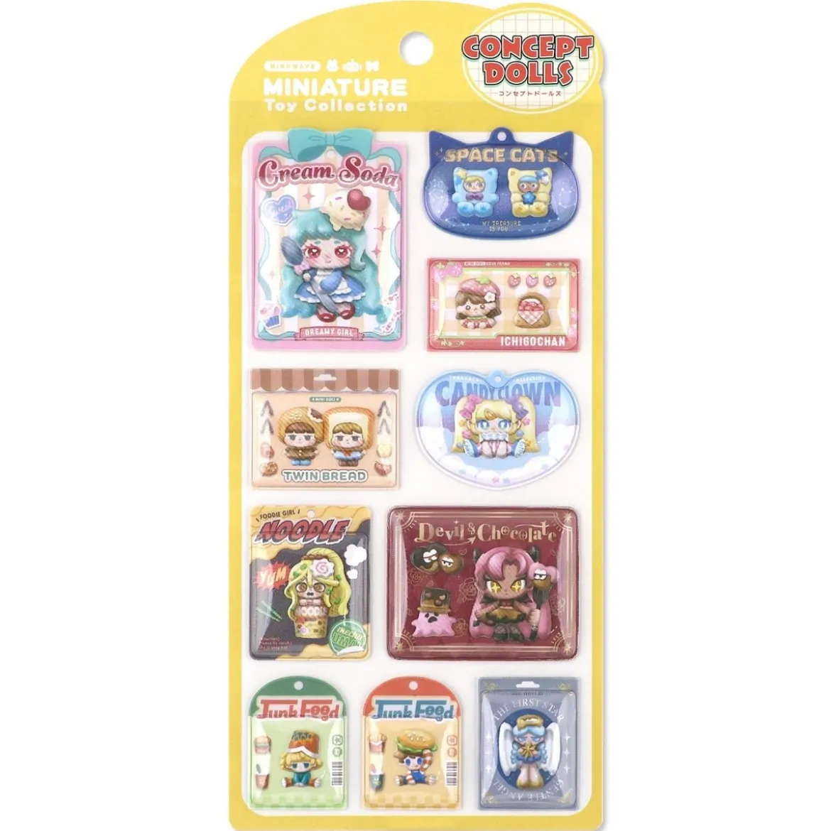 Miniature Toy Collection Stickers - Concept Dolls