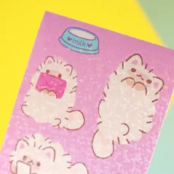 Mini Stickersark - Fluffy Cat