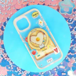 Mobilskal med Magsafe Phone Grip - Egg Heart Sandwich