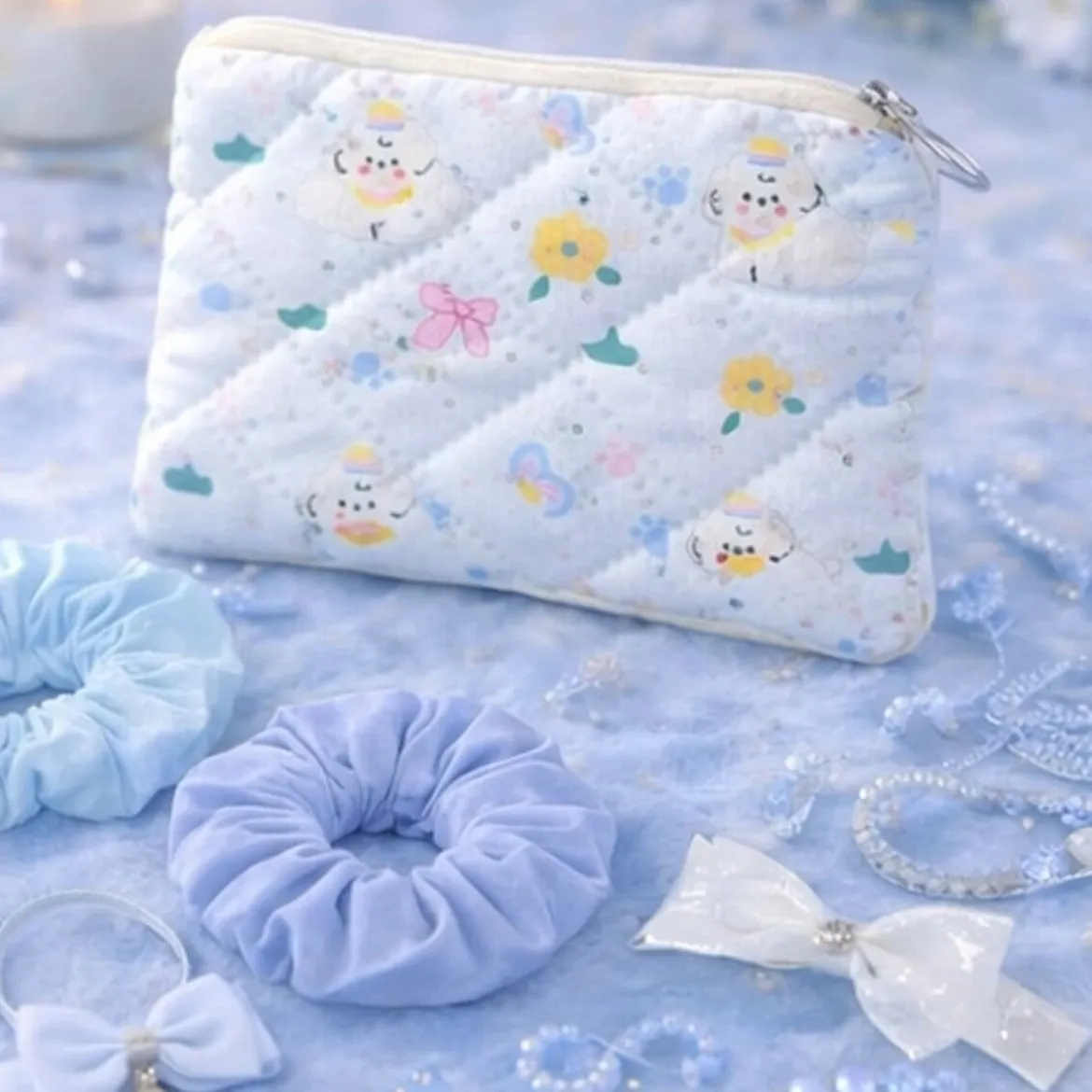 Myntbörs - Quilted Puppy Purse Blå