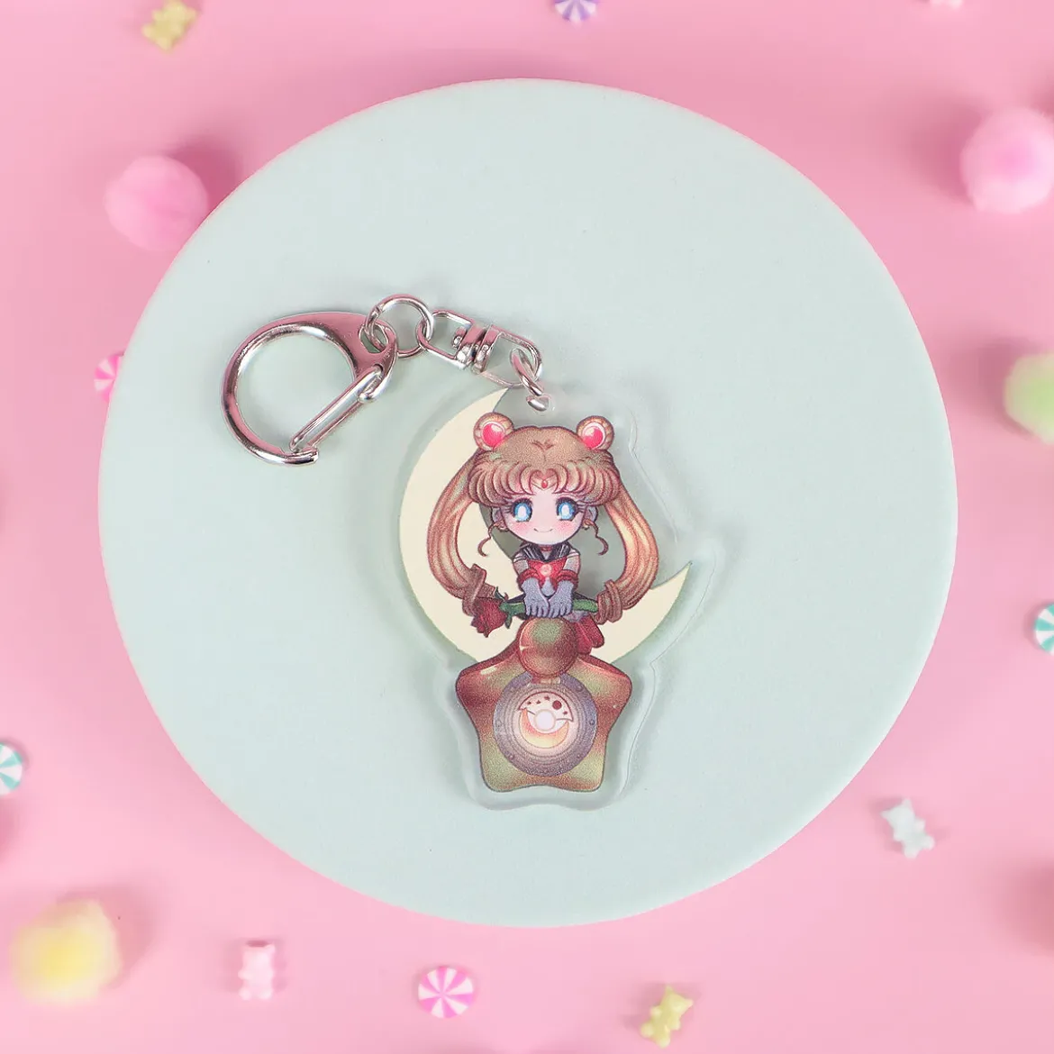 Nyckelring - Sailor Moon på Star Locket Orgel