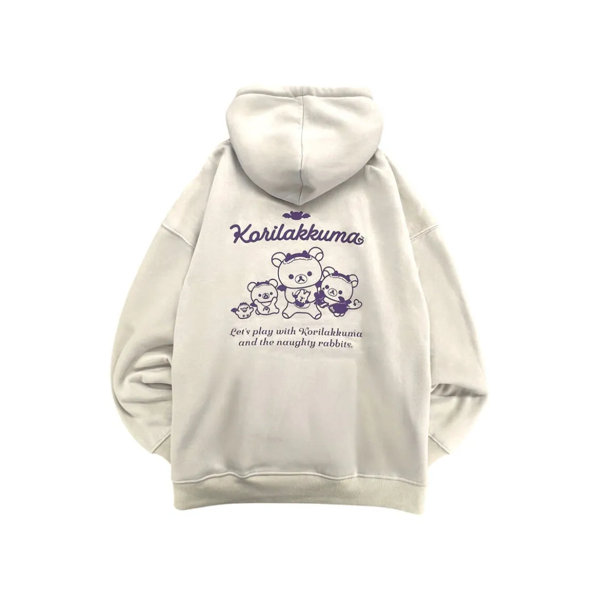One Size Hoodie - Fuzzy Korilakkuma Ivory