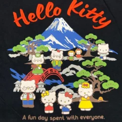 Oversize T-Shirt - Hello Kitty Mt. Fuji Navy