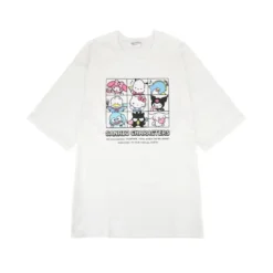 Oversize T-shirt - Sanrio Characters White