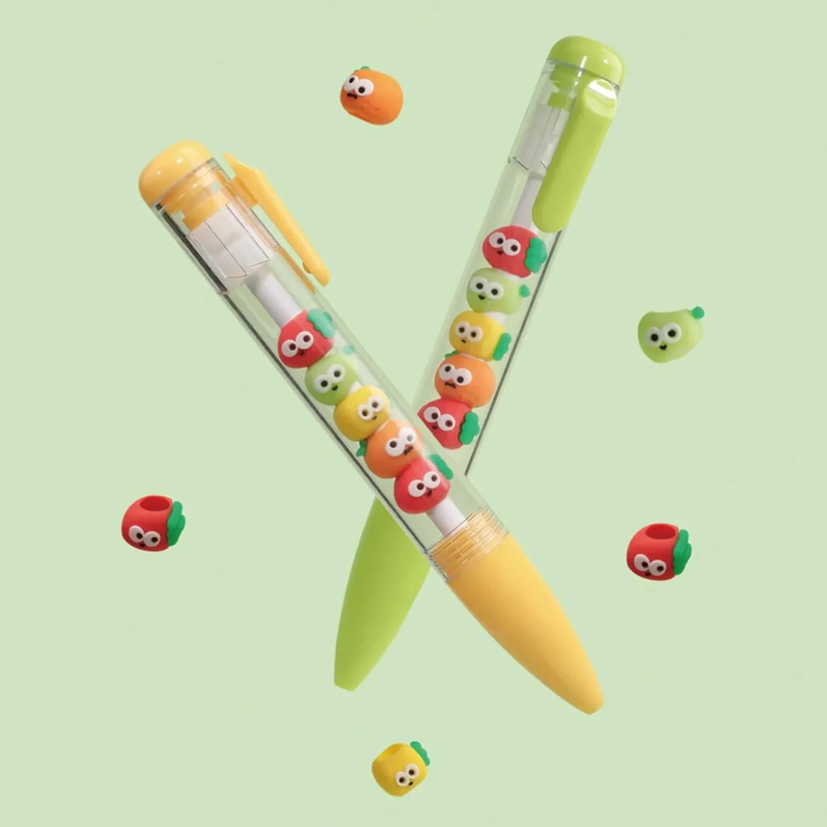 Penna med Figurer - Fruktkompisar