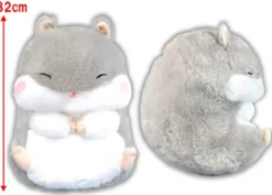 Plushie grå hamster, Coroham Jan-kun BIG