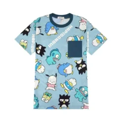 Pocket T-shirt - Sanrio Characters Blue