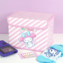 Randig rosa låda med lock - My Melody