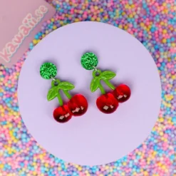 Örhängen - Glitter Cherries