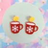 Örhängen - Glittrig mugg med snöflinga