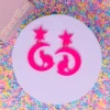 Örhängen - Hot Pink Cat Moons