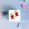 Örhängen - Rosa pepparkaksgubbe