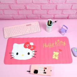 Rosa skrivbordsunderlägg - Hello Kitty face
