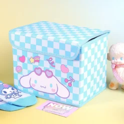 Rutig blå låda med lock - Cute Cinnamoroll