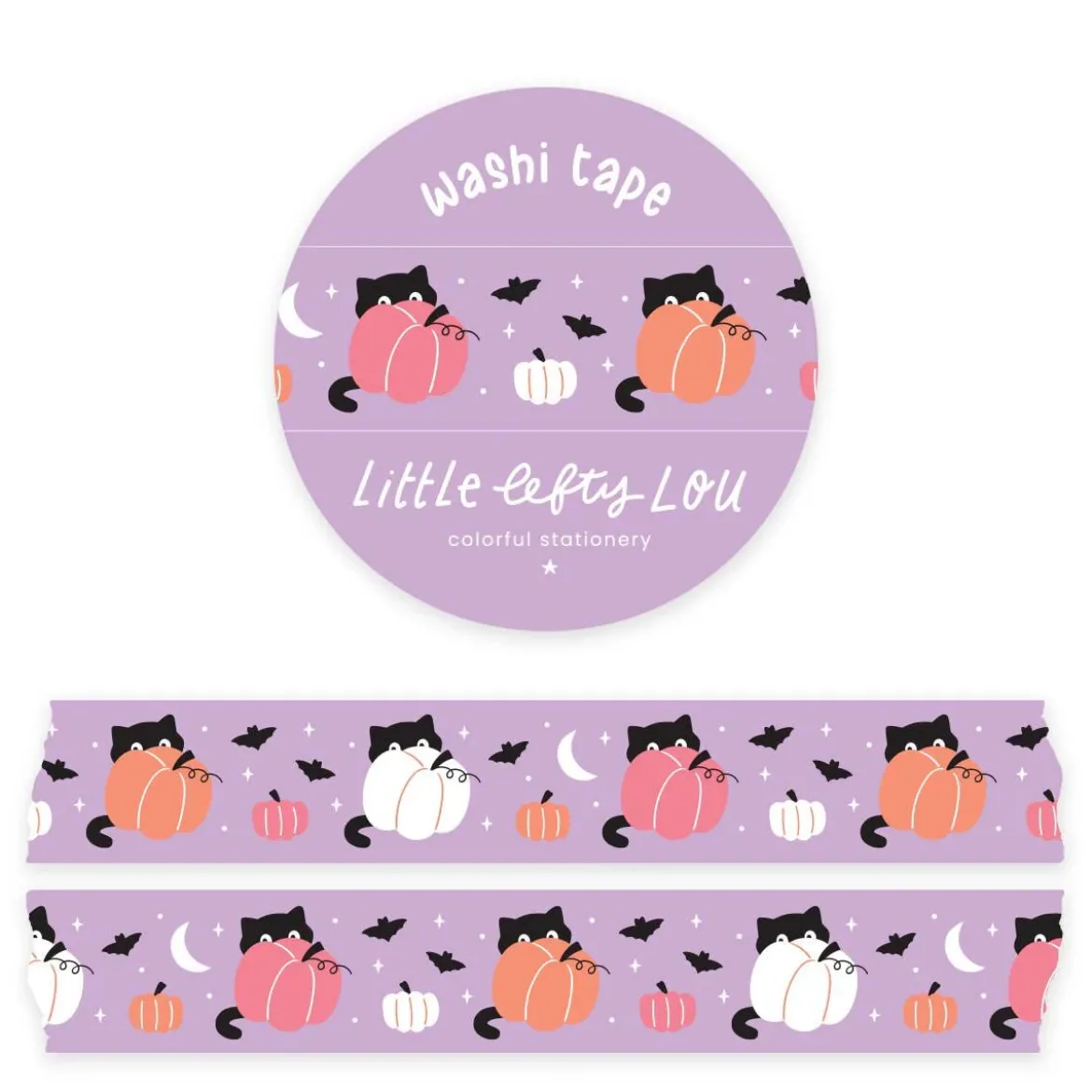 Sneaky Cat Behind Pumpkin Washi Tape