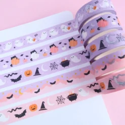 Sneaky Cat Behind Pumpkin Washi Tape