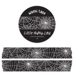 Spiderweb Black Washi Tape