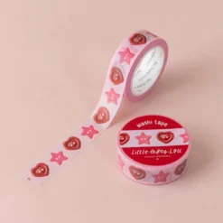 Star And Heart Buttons Washi Tape
