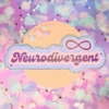 Stor glittrig sticker neurodivergent