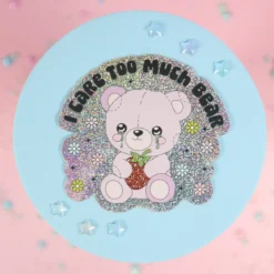 Stor sticker - Care too much bear